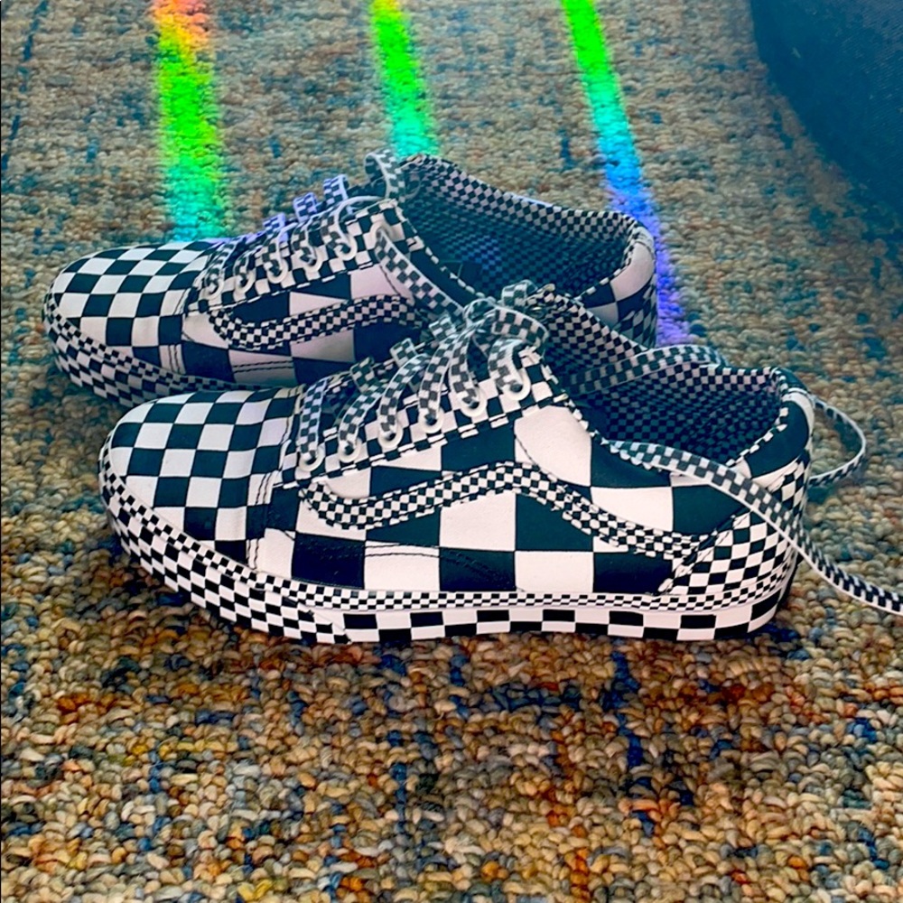 Vans Old Skool all over checkerboard skate shoes